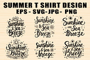 Summer T-Shirt Designs SVG Set, an Object Graphic by jahid234 (Thumbnail 1 of 9)