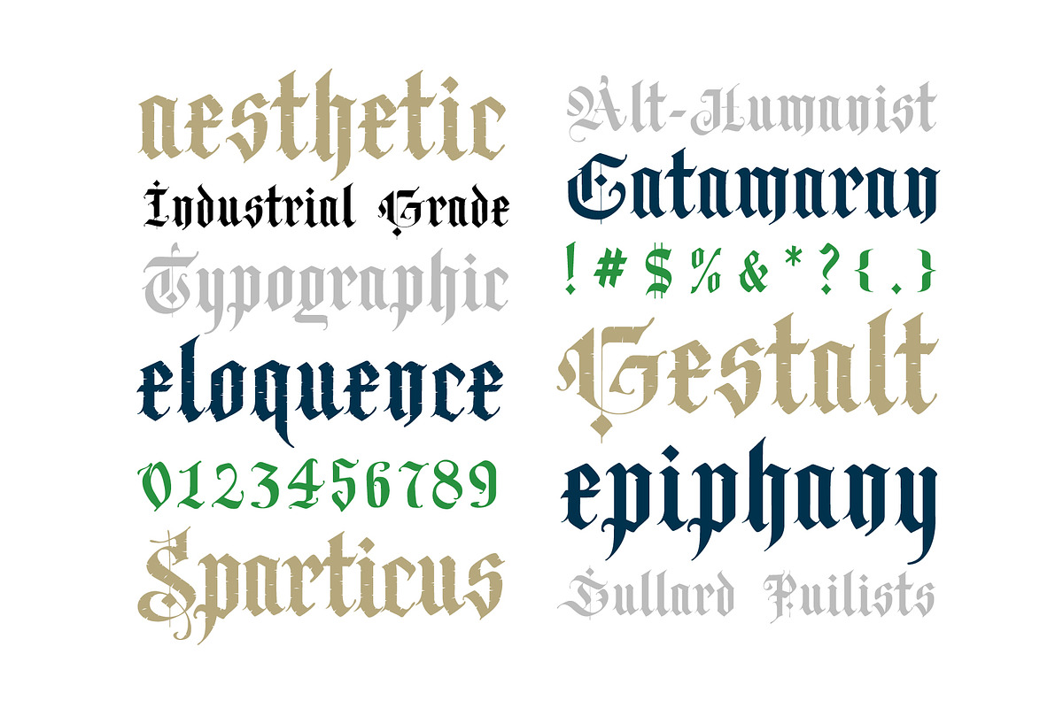 Old Zealand, a Blackletter Font by Loudoun Design Co. (Photo 7 of 9)