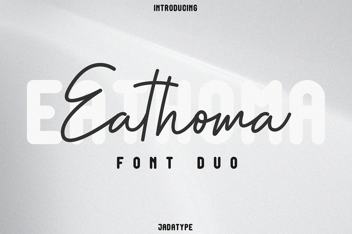 Eathoma | Font Duo, a Script Font by Jadatype.id (Photo 1 of 8)