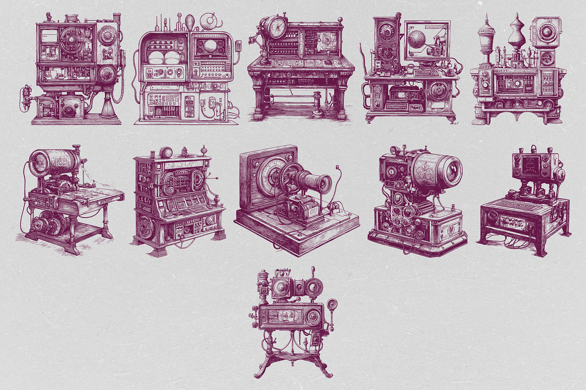 Hand Drawn Retro Things Vector Pack, an Object Illustration by Alternate Studio (Photo 6 of 6)