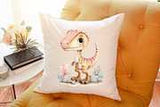 Watercolor Cute Dinosaurs Clipart, an Illustration by Sublimation Artist (Thumbnail 6 of 6)