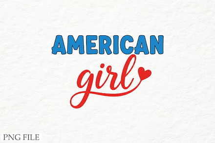 American Girl PNG, 4th of July Png, an Illustration by Watercolor design