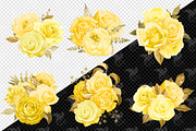 Yellow and Gold Floral Clipart, an Illustration by Digital Curio (Thumbnail 3 of 5)