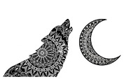 Mandala Moon Wolf SVG Bundle, an Illustration by Gaye Art (Thumbnail 12 of 31)