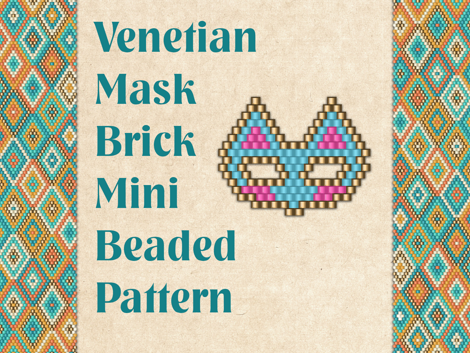 Venetian Mask, Beaded Pattern