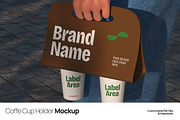 Coffee Cup Holder Mockup, a Cups & Container Mockup by graphicook (Thumbnail 1 of 4)