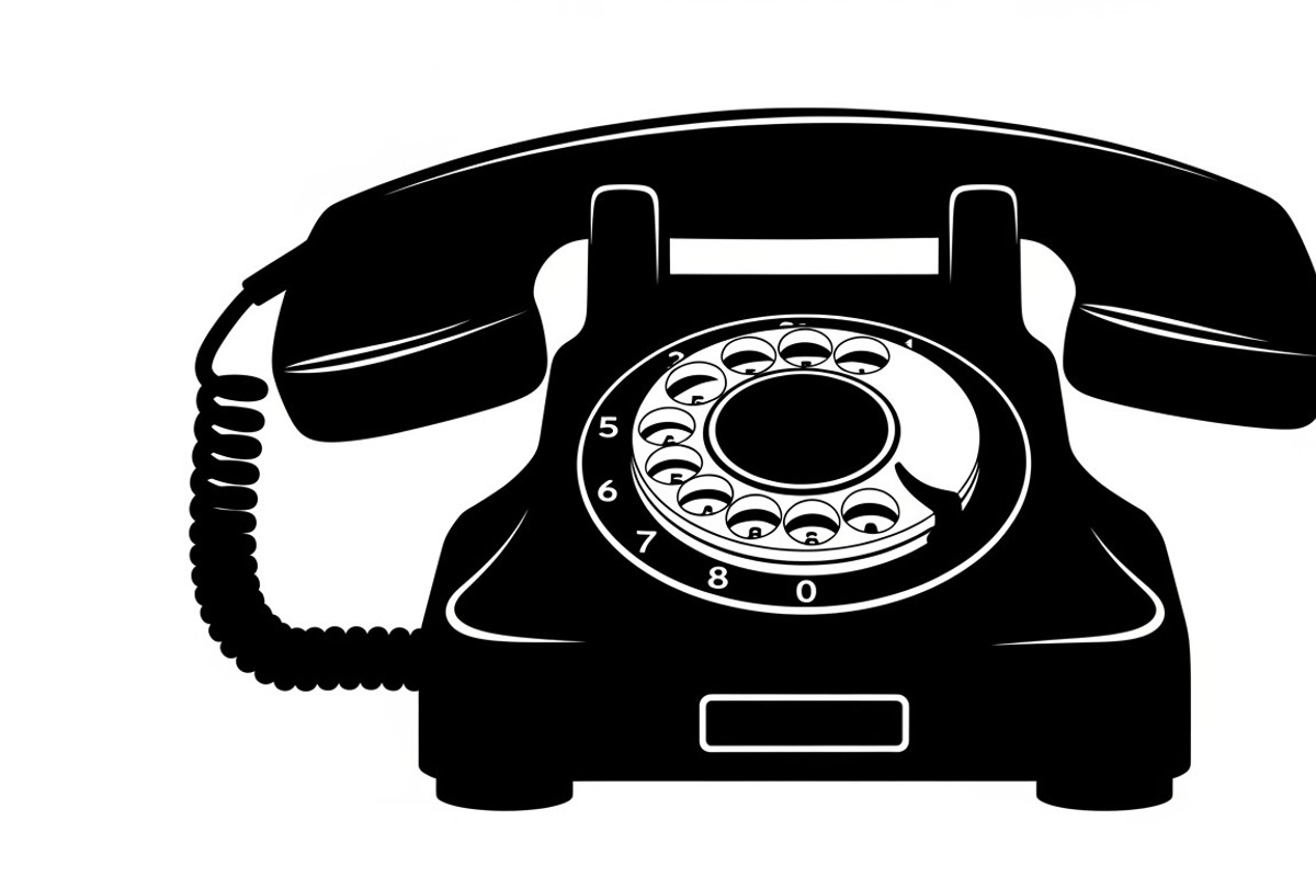 A classic vintage phone silhouette, an Illustration by Amazin_art (Photo 9 of 25)