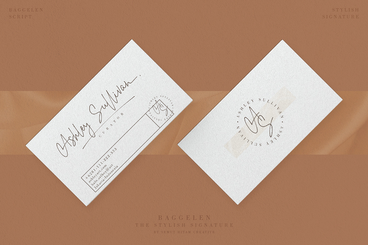 Baggelen - Stylish Signature, a Script Font by SemutHitam Creative (Photo 4 of 10)