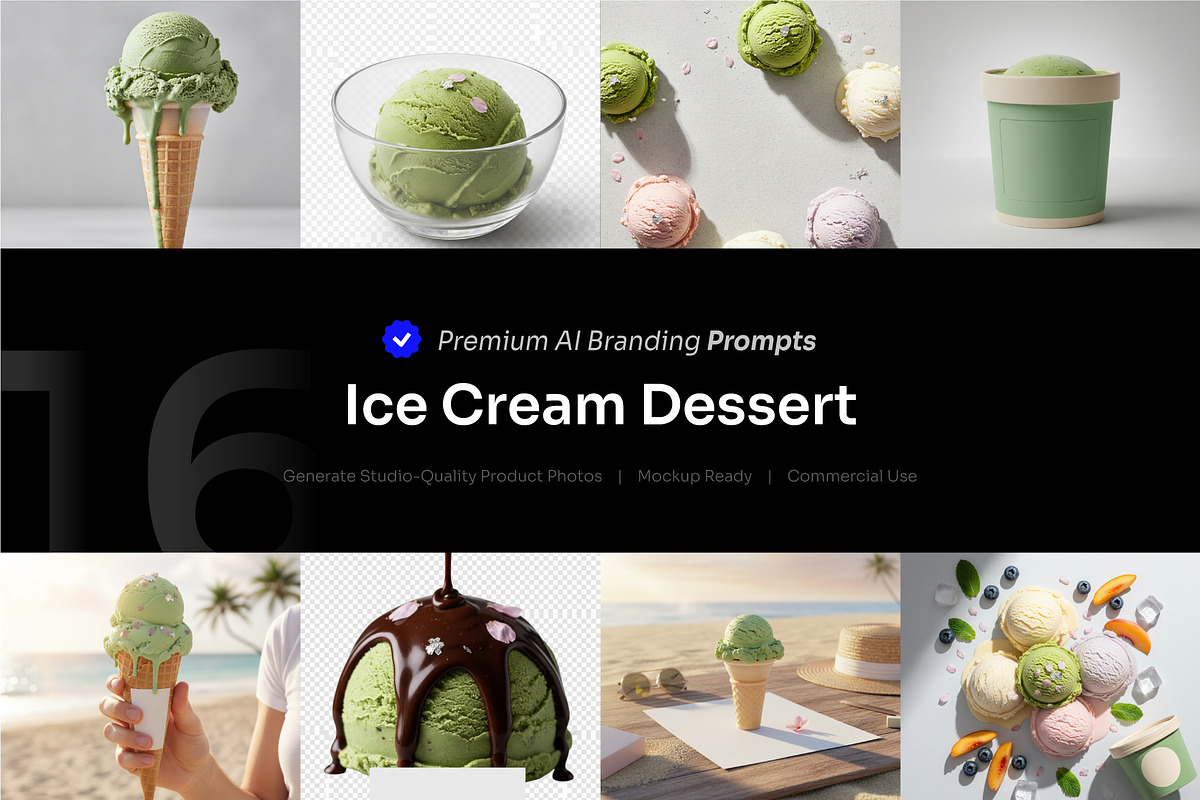 Ice Cream & Dessert AI Prompt, a Food & Drink Photo by cidcud_graphic (Photo 1 of 2)