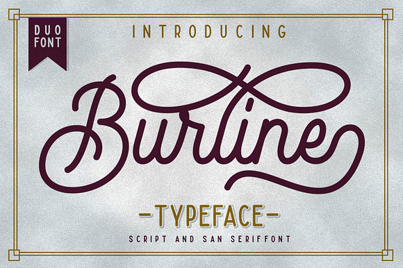 Burline Typeface preview 8