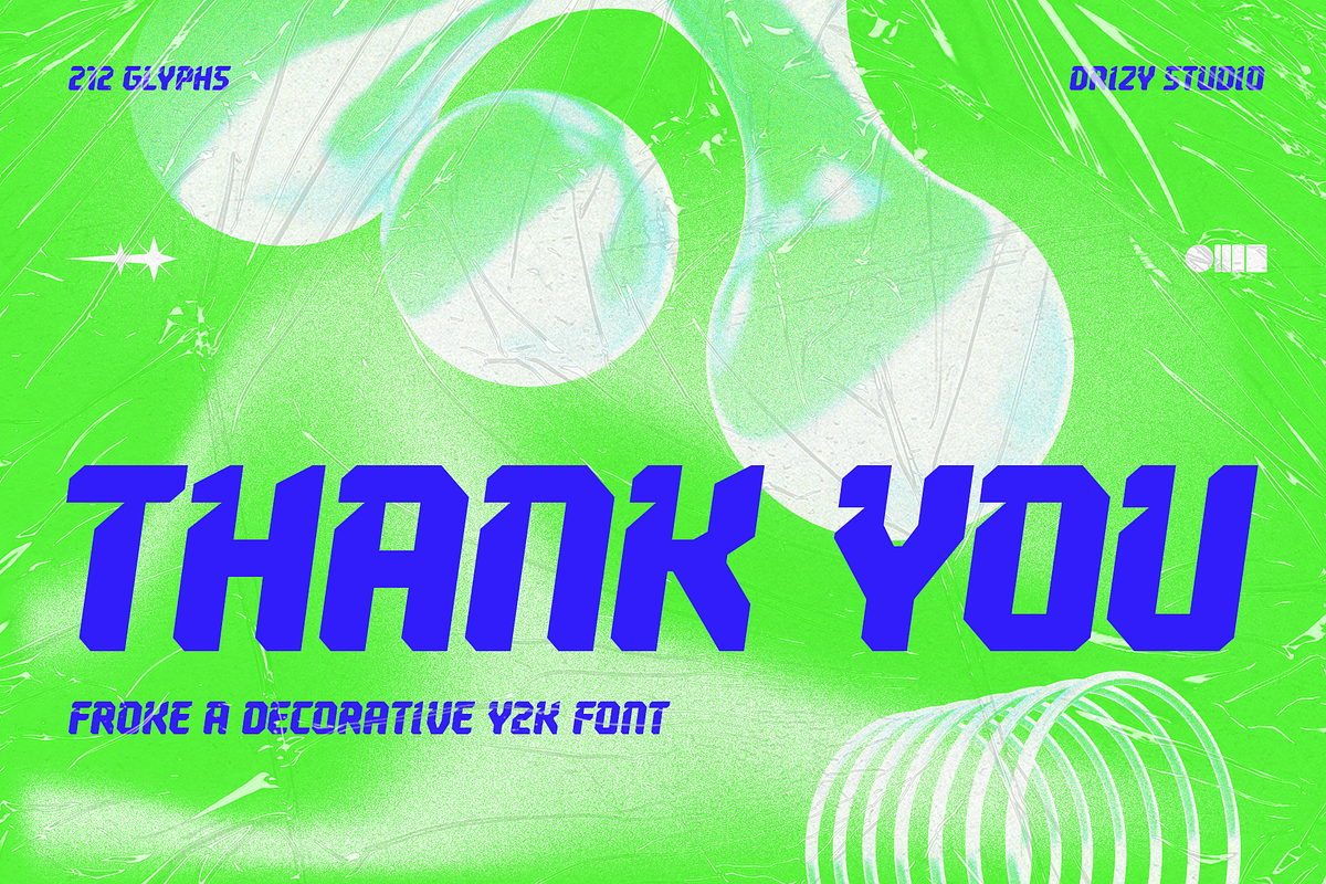 Froke - Japan Y2K Style Font, a Font by Drizy (Photo 8 of 8)