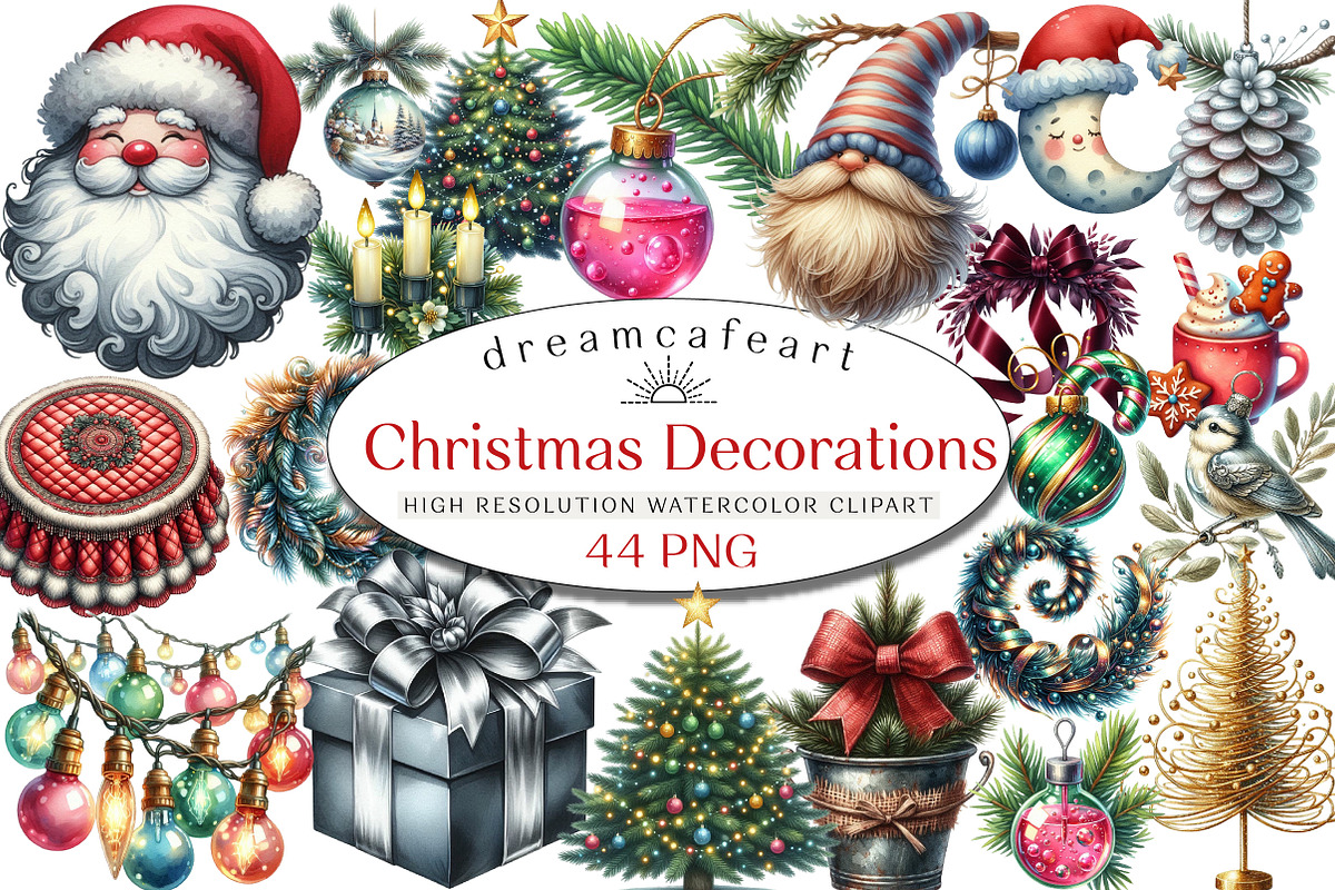 Christmas Tree and Decorations, an Illustration by DreamCafeArt (Photo 1 of 8)