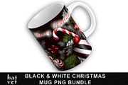 Black and White Christmas Mug Bundle, an Object Graphic by BatVetDesigns (Thumbnail 4 of 4)
