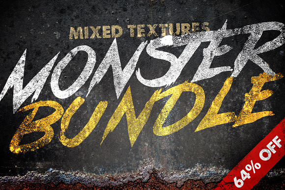 64% Off Mixed Texture Monster Bundle preview 6