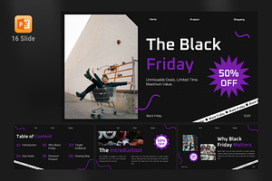 Black Friday Powerpoint Template, a Presentation Template by Eklip Studio