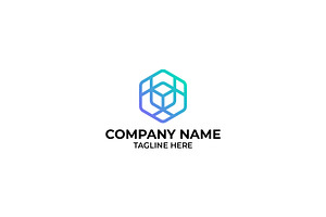 Cube Line Logo Design