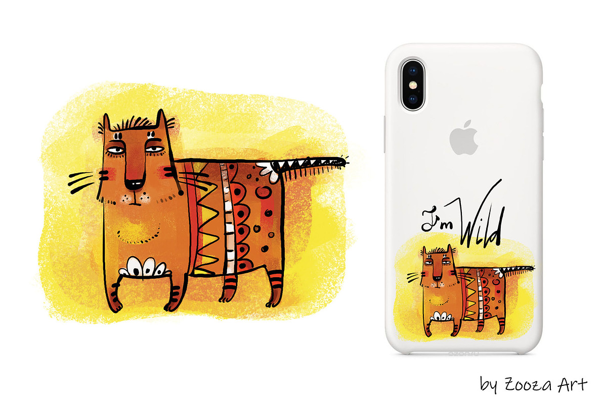 Wild Wild Cat - 14 illustrations, an Illustration by Zooza Art (Photo 8 of 15)