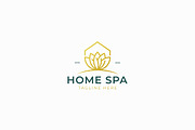 Home Spa Logo Lotus Flower Gold, a Branding & Logo Template by Signatoro (Thumbnail 1 of 2)