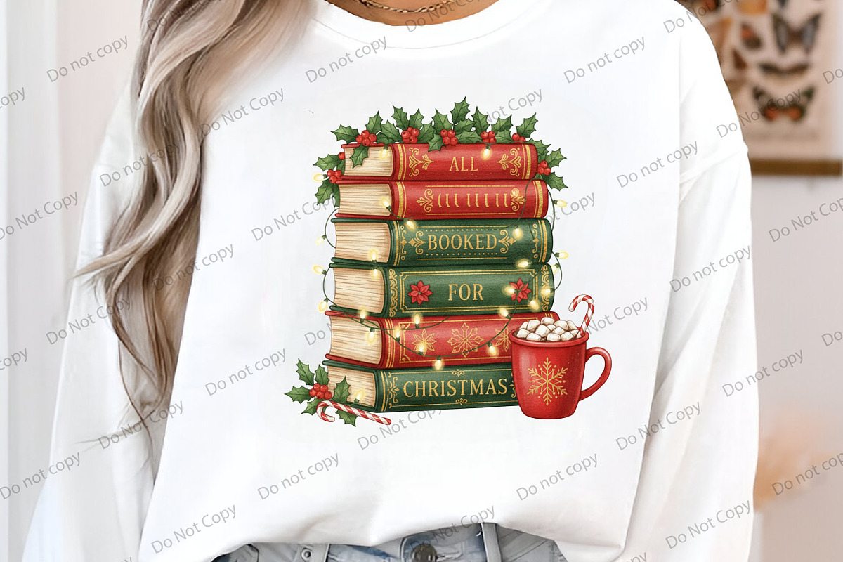 All Booked for Christmas PNG Clipart, an Illustration by Libby Wishes (Photo 5 of 8)