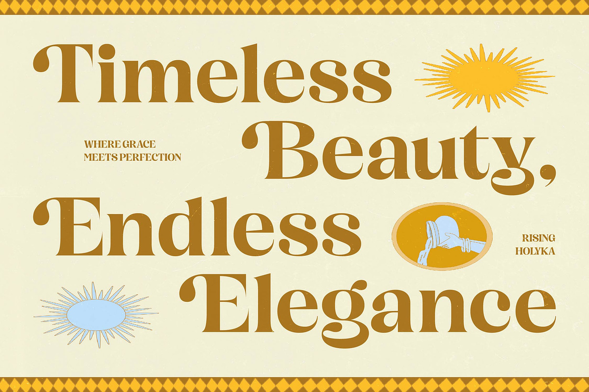 Rising Holyka Retro Modern Serif, a Serif Font by timelesstype.co (Photo 3 of 20)