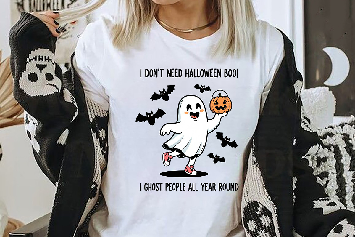 Ghost theme-I don't need Halloween, a Seasonal Illustration by Rose Art (Photo 3 of 5)
