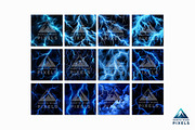12 Blue Lightning Digital Papers, a Background Graphic by NorthWindPixels (Thumbnail 2 of 4)