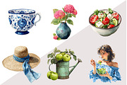 Watercolor Hello Santorini Clipart, an Illustration by Design Market (Thumbnail 3 of 3)