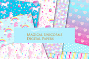 Magical Unicorns, Einhorn, Pink, an Illustration by Mia's Graphic Design (Thumbnail 9 of 9)