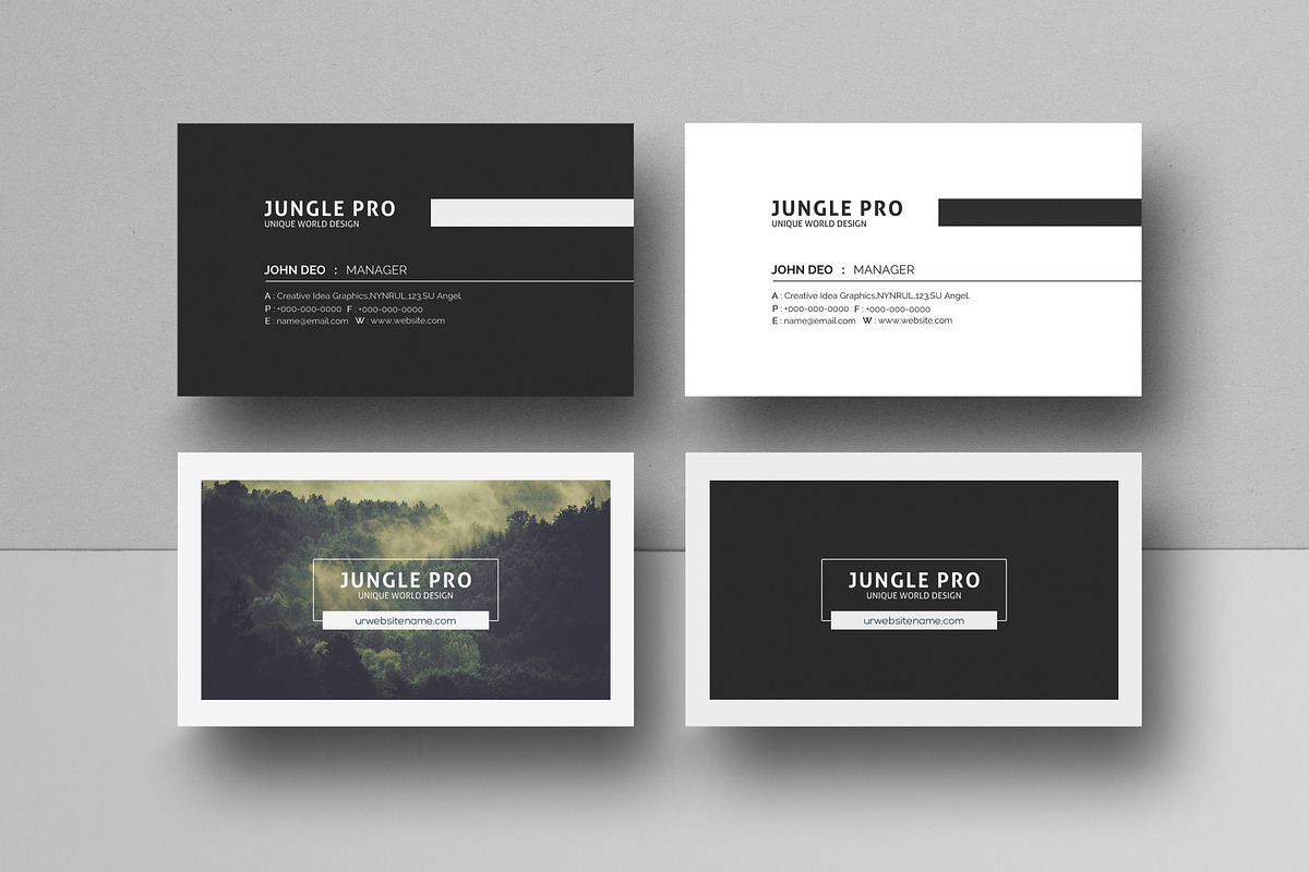 Jungle Business Card, a Business Card Template by Genereux Art (Photo 1 of 5)