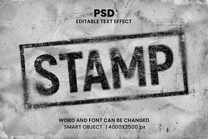 Vintage Spray Paint Stamp Text, a Layer Style Add-On by bdrobin