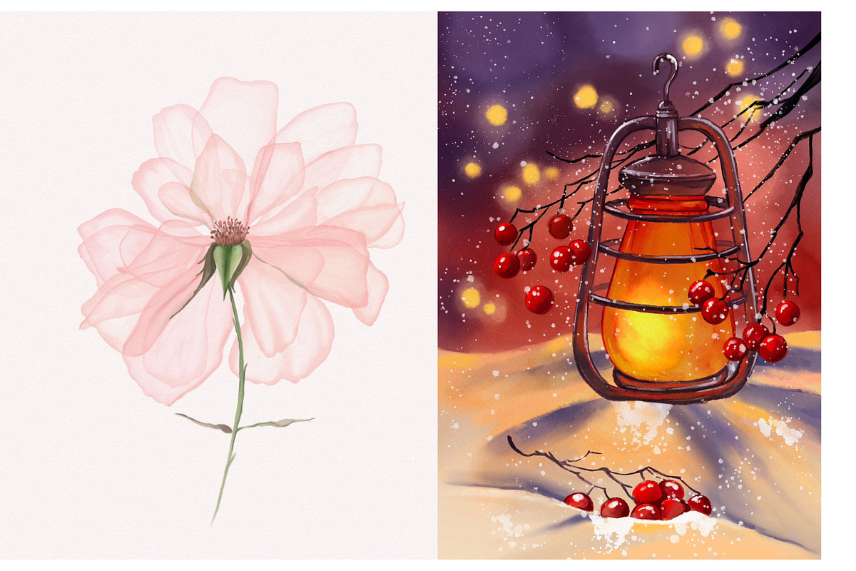 Watercolor Digital Brushes Procreate, a Brush Add-On by Elenbushe (Photo 3 of 5)