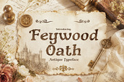 Feywood Oath - Antique Typeface, a Handwritten Font by HipFonts (Thumbnail 1 of 9)