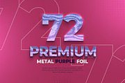 72 Premium Foil Purple Style, a Layer Style Add-On by yantodesign (Thumbnail 6 of 7)