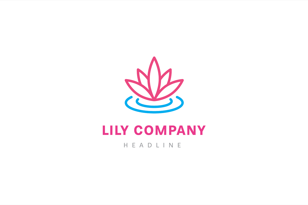 Lily logo template., a Branding & Logo Template by Anton Akhmatov (Photo 3 of 3)