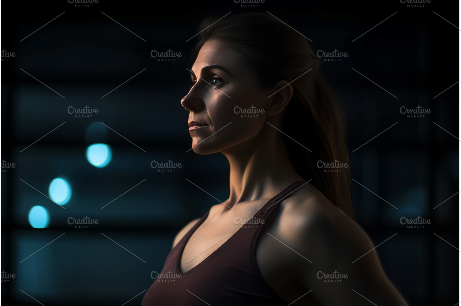 Girl weighing sport fitness, a Sports & Recreation Photo by Ylivdesign