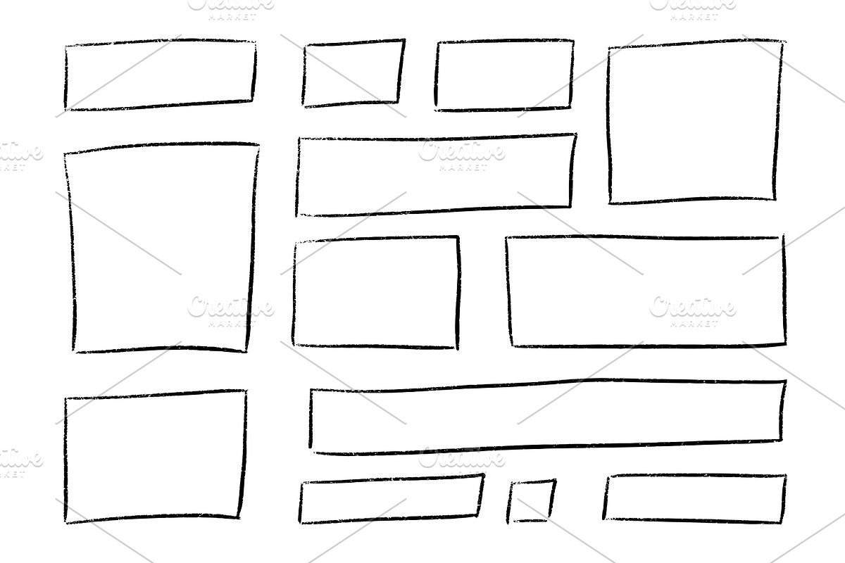 Crayon frame border with doodle box, a Texture Illustration by YuliiaOsadcha