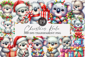 Christmas Koala PNG, Koala Clipart, an Illustration by Designworld