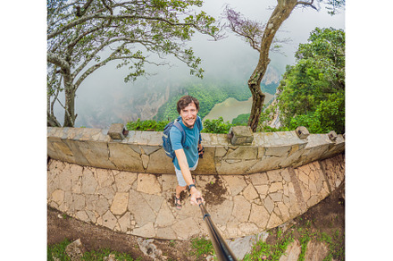 Male tourist exploring Sumidero, a Nature Photo by Elizaveta Galitskaya