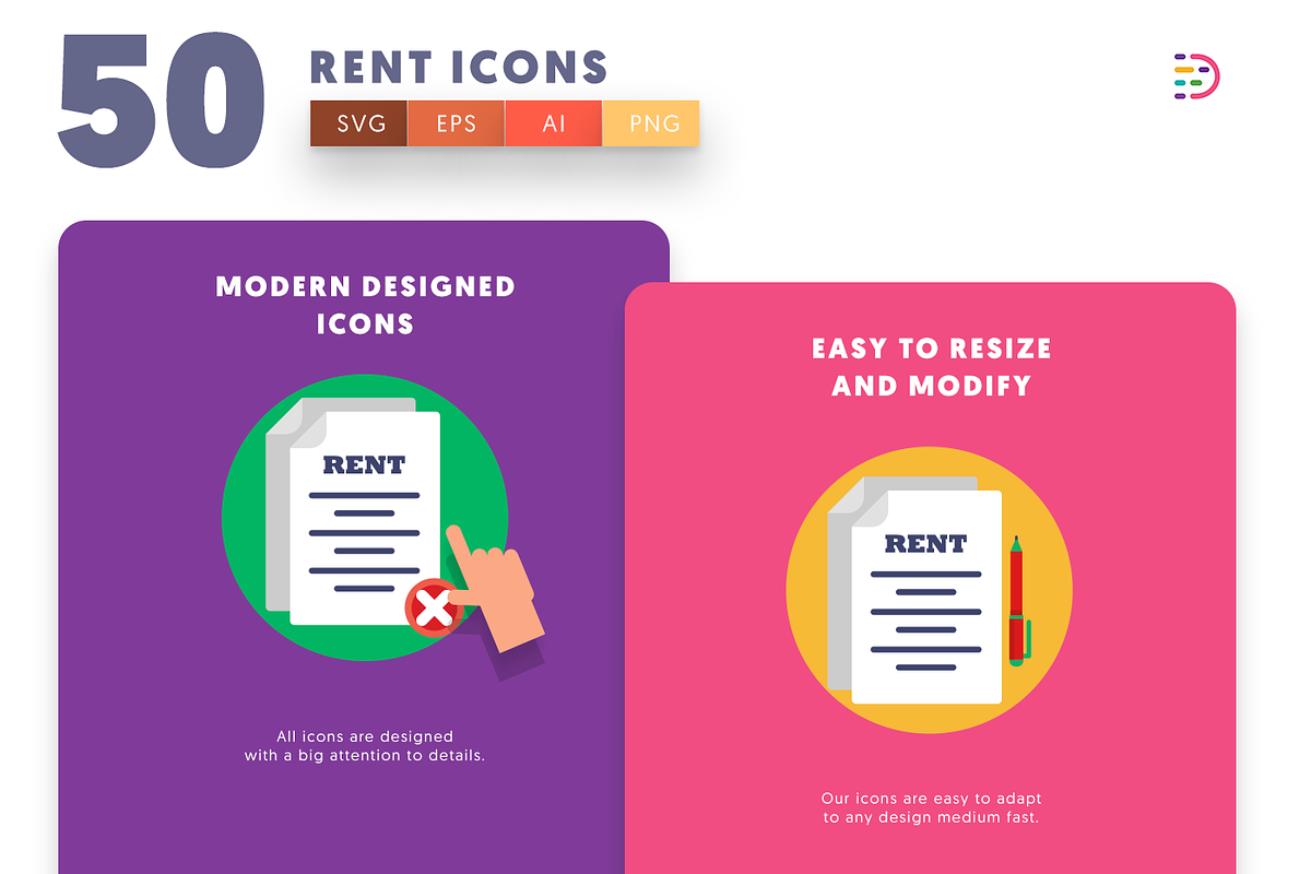 50 Rent Icons, an Outline Icon by Dighital (Photo 4 of 10)
