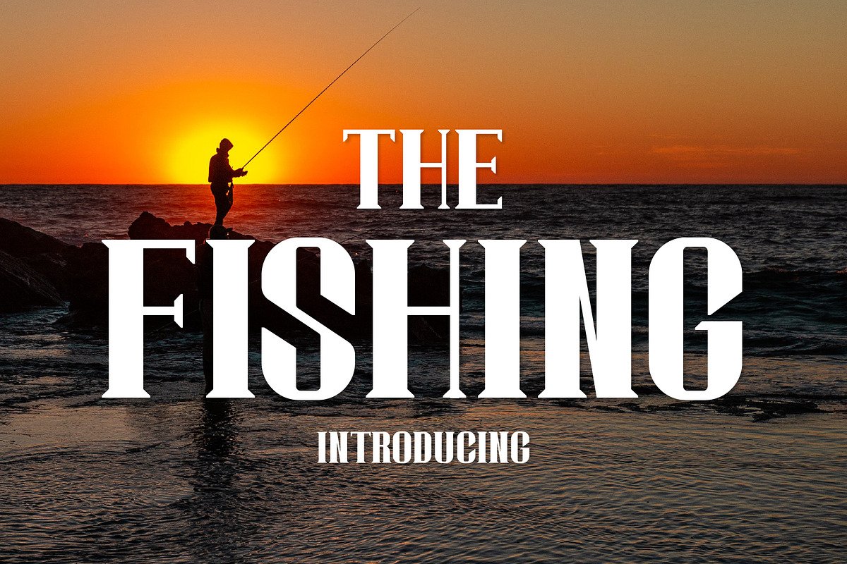 The Fishing Font, a Slab Serif Font by Fox7 By Rattana (Photo 1 of 6)