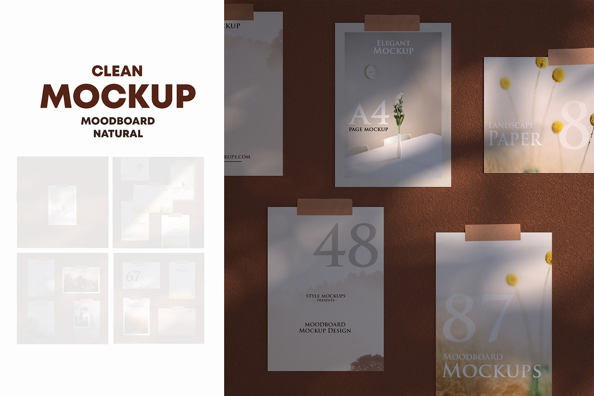 Set of Mood Board Mockups, a Books & Magazine Mockup by StyleMockups (Photo 13 of 13)