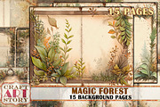 Magic forest Blank background, a Seasonal Illustration by CraftArtStory (Thumbnail 1 of 4)
