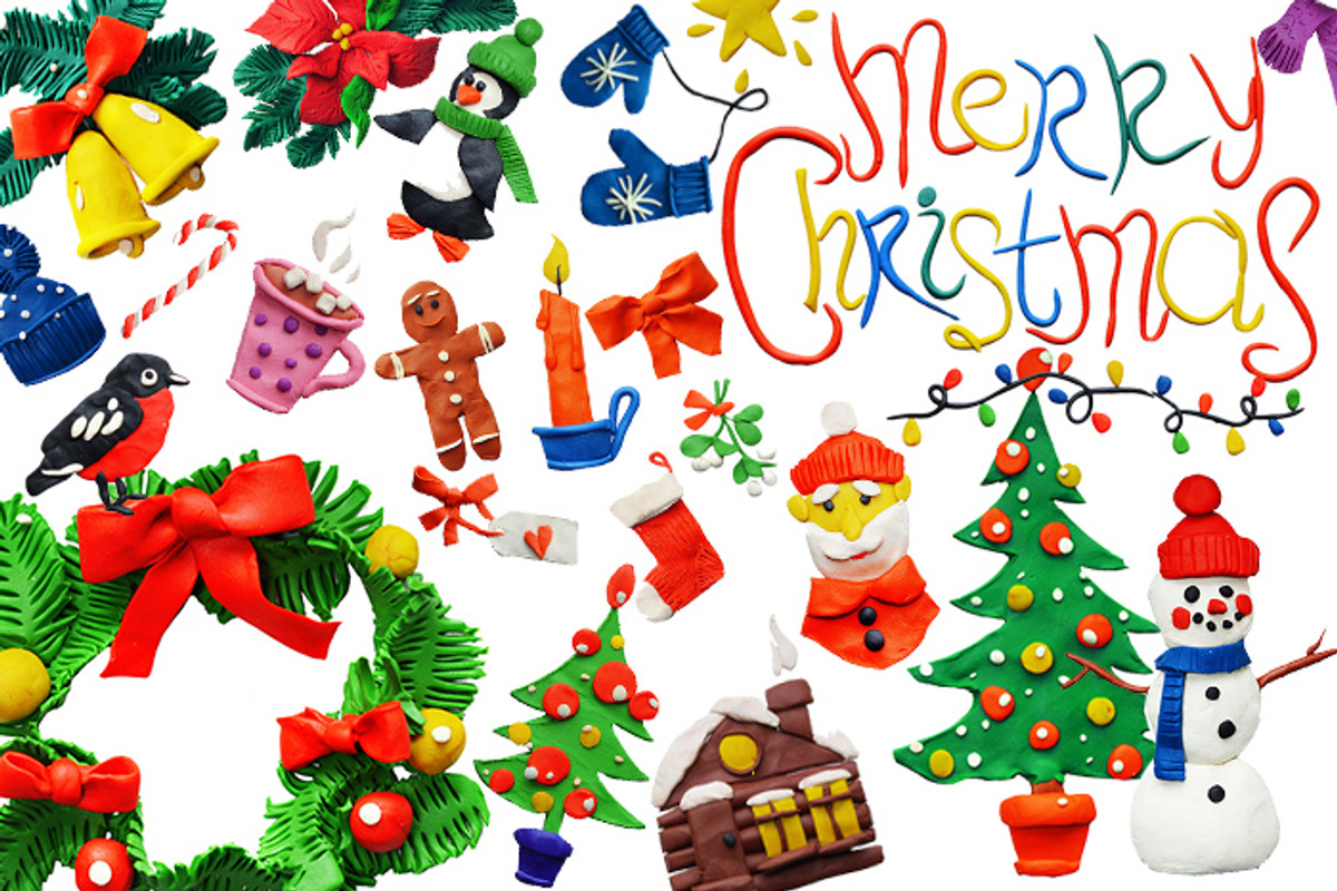 Plasticine Christmas set, a Household Mockup by art_mouse (Photo 1 of 10)