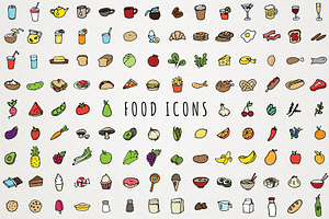 Hand Drawn Food & Drink Icons, an Icon by Lemonade Pixel