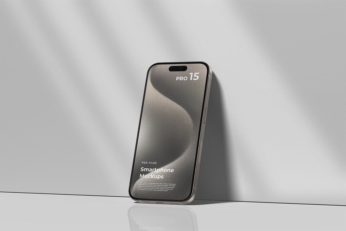 iPhone 15 Pro Mockup, an iPhone Mockup by graphicpages (Photo 11 of 19)