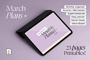 Monthly Planner - March 2024, a Poster Template by Roumec Estudio (Thumbnail 1 of 5)