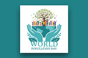 World Population Day banner template, a Social Media Template by nandinigraphics (Thumbnail 2 of 4)