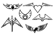 Set of wing symbols, an Object Graphic by Vector Tradition (Thumbnail 3 of 3)