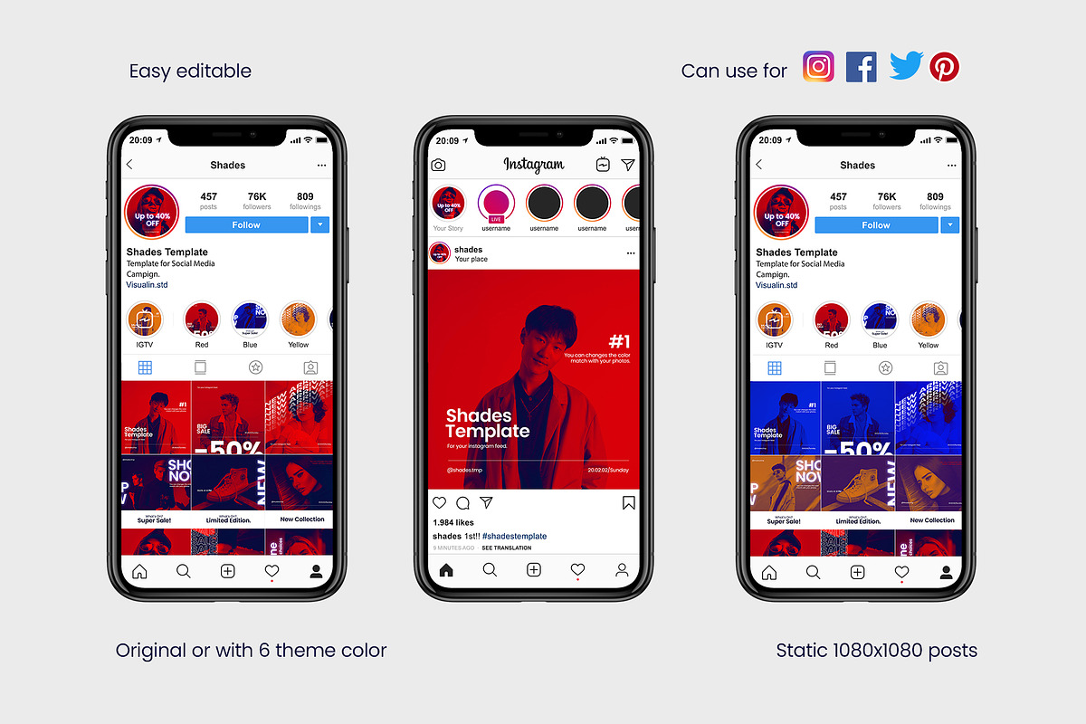 Shades Social Media Template, a Social Media Template by Visualin.std (Photo 6 of 8)