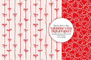 Red Hearts Valentines Day Papers, a Pattern Graphic by ilonitta (Thumbnail 5 of 10)